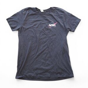 Pacific Vintage Y2K NASA Short Sleeve T-Shirt‎ Black Women's Large (L)